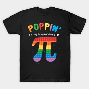 Funny Poppin only the decimal places of Pi Day T-Shirt